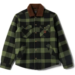 Brixton - Durham Lined Jacket - Freizeitjacke Black / Wild Green Flannel Outlet