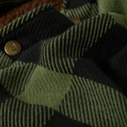 Brixton - Durham Lined Jacket - Freizeitjacke Black / Wild Green Flannel Outlet