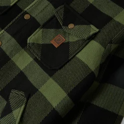 Brixton - Durham Lined Jacket - Freizeitjacke Black / Wild Green Flannel Outlet