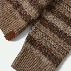 Brixton - Midnight Crew Sweater - Pullover Multi Neutral Stripe New