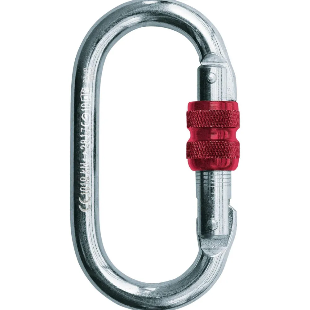 C.A.M.P. - Steel Oval Lock -Stahlkarabiner - Stahlkarabiner Silver / Red New