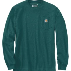 Carhartt Shirts, Hemden & Longsleeves|Alltagsbekleidung-- Mountain Graphic T-Shirt - Longsleeve Greenstone Heather