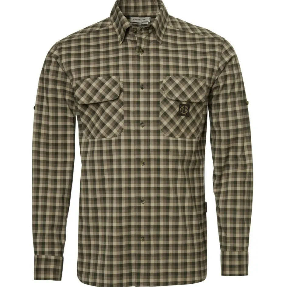 Chevalier Shirts, Hemden & Longsleeves|Wanderbekleidung-- Creek Shooting Fit Coolmax Shirt - Hemd Mink Brown Checked