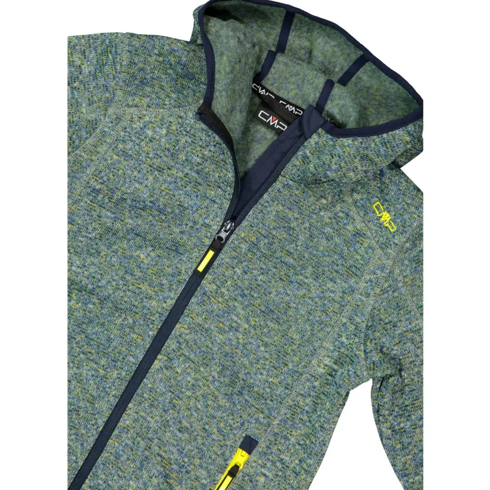 CMP - Boy's Jacket Fix Hood Jacquard Knitted - Fleecejacke Clearance