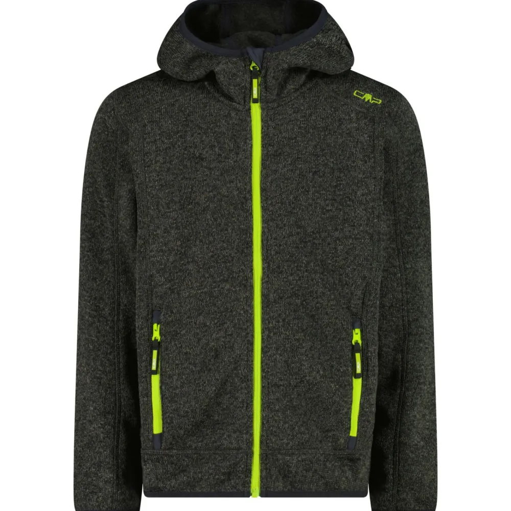CMP - Boy's Jacket Fix Hood Jacquard Knitted - Fleecejacke Clearance