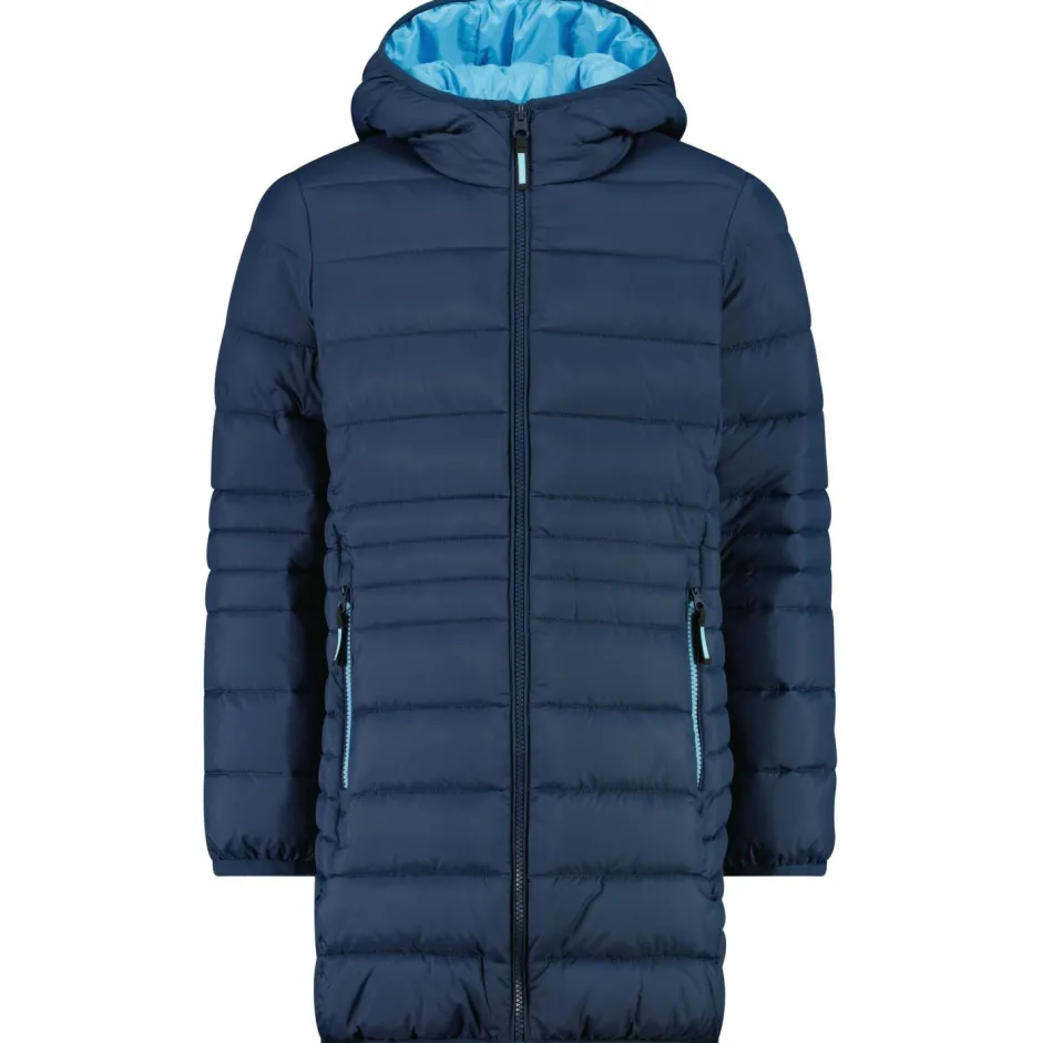 Kinder CMP - Girl's Down Coat Fix Hood Taffeta - Mantel
