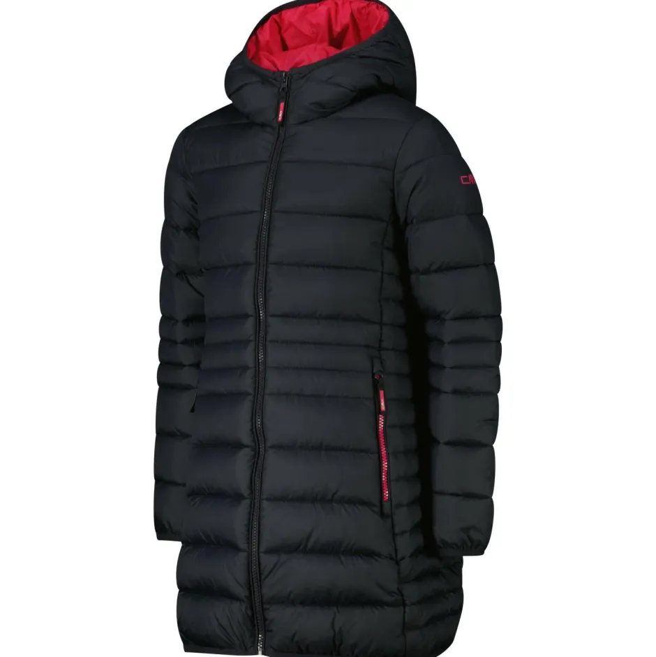 Kinder CMP - Girl's Down Coat Fix Hood Taffeta - Mantel