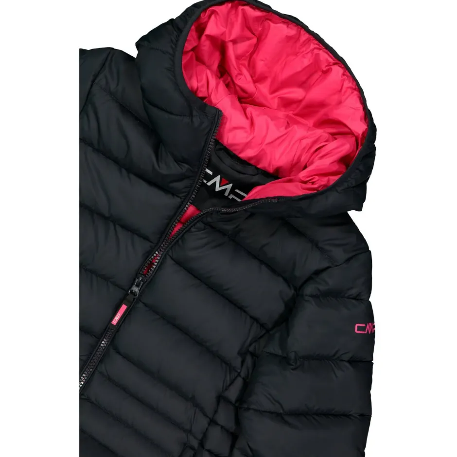Kinder CMP - Girl's Down Coat Fix Hood Taffeta - Mantel