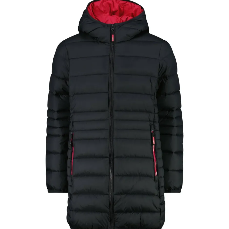 Kinder CMP - Girl's Down Coat Fix Hood Taffeta - Mantel