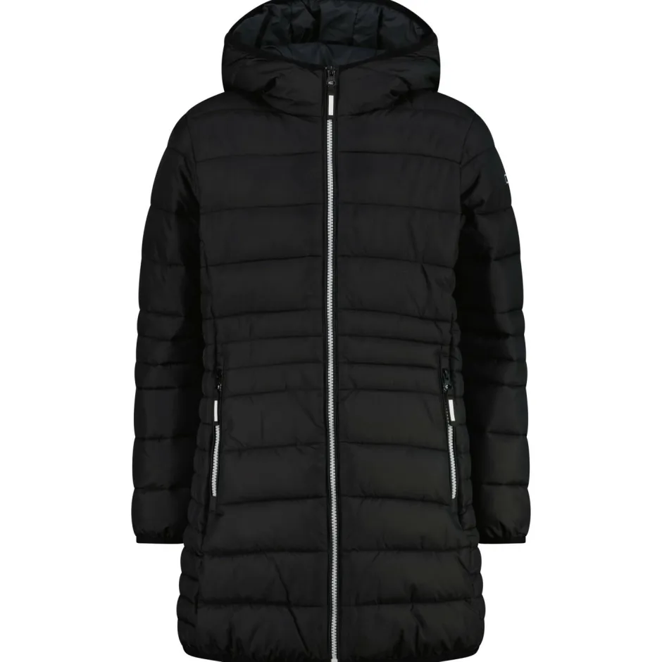 Kinder CMP - Girl's Down Coat Fix Hood Taffeta - Mantel