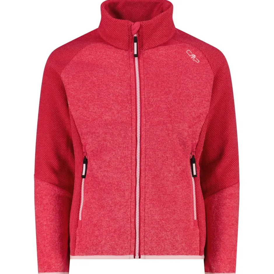 Kinder CMP - Girl's Jacket Jacquard Knitted Stripes - Fleecejacke