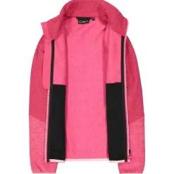 Kinder CMP - Girl's Jacket Jacquard Knitted Stripes - Fleecejacke