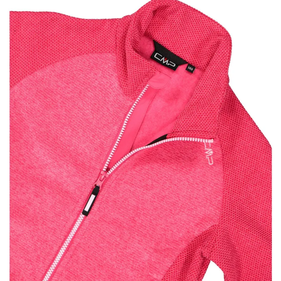 Kinder CMP - Girl's Jacket Jacquard Knitted Stripes - Fleecejacke
