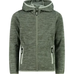 Kinder CMP - Girl's Jacquard Knitted Jacket Fix Hood - Fleecejacke