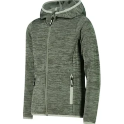 Kinder CMP - Girl's Jacquard Knitted Jacket Fix Hood - Fleecejacke