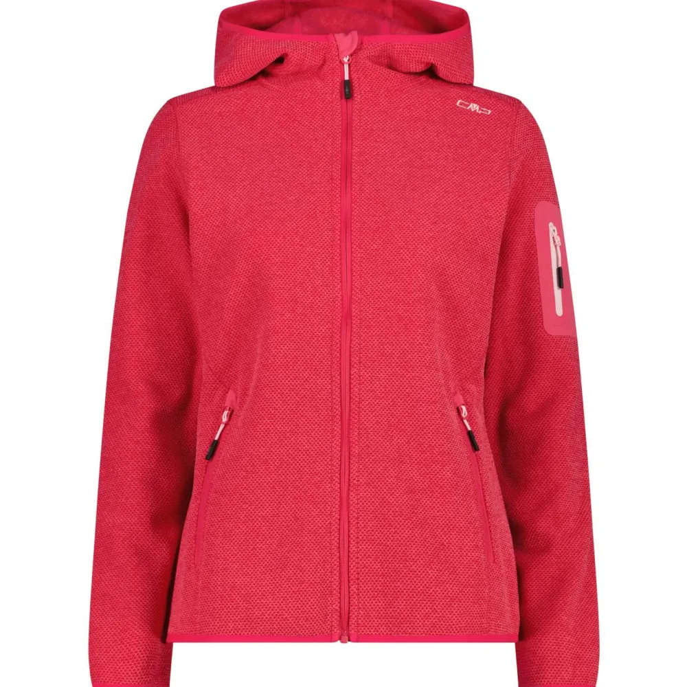 - Women's Jacket Fix Hood Jacquard Knitted 3H19826 - Fleecejacke < CMP Hot
