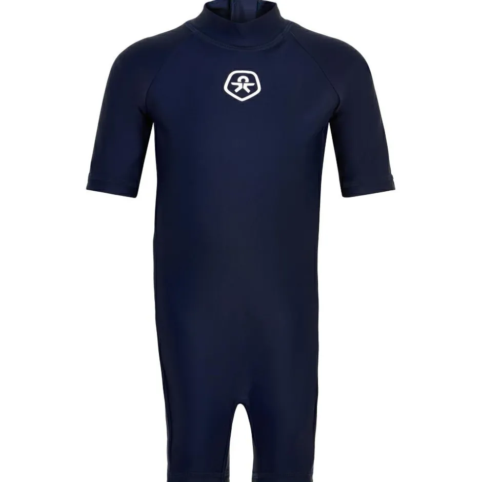 Color Kids Bademode-- Kid's Suit S/S - Lycra Dress Blues