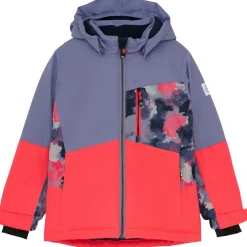 - Girl's Ski Jacket Colorblock with Chest Pocket - Skijacke < Color Kids Hot