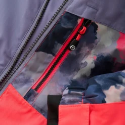 - Girl's Ski Jacket Colorblock with Chest Pocket - Skijacke < Color Kids Hot