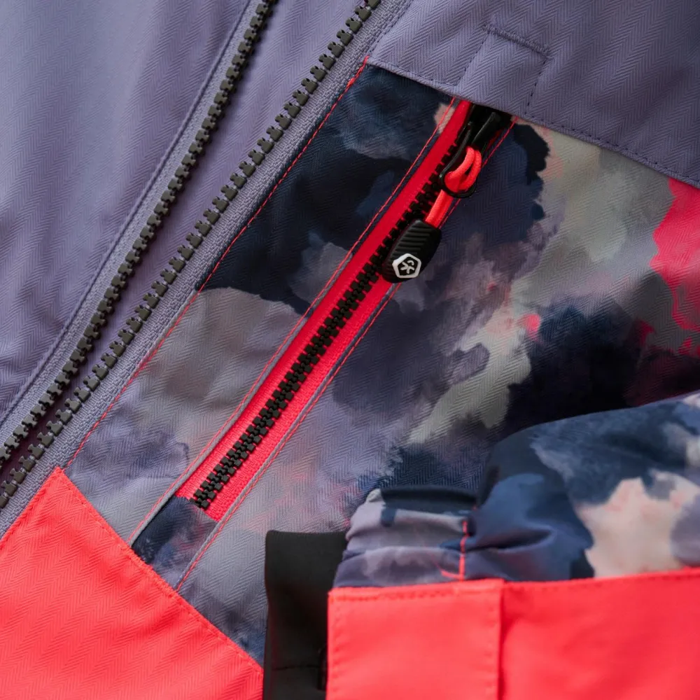 - Girl's Ski Jacket Colorblock with Chest Pocket - Skijacke < Color Kids Hot
