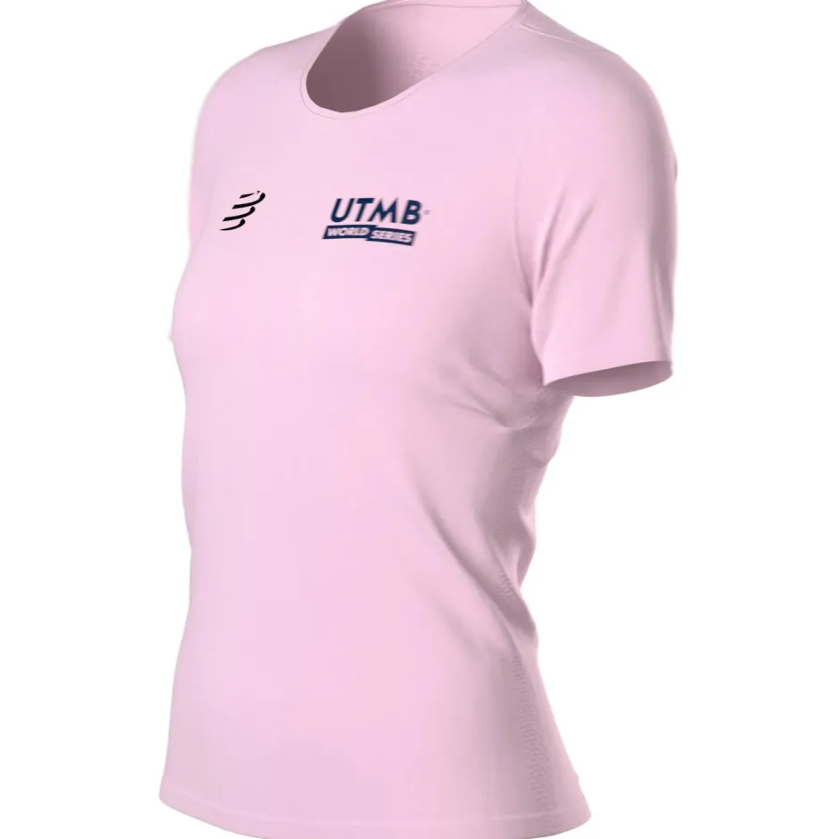 Compressport Fitnessbekleidung|Laufbekleidung-- Women's Training S/S T-Shirt UTMB 2025 - Laufshirt Roseate Spoonbill