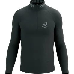 Compressport Laufbekleidung|Shirts, Hemden & Longsleeves-- 3D Thermo Half Zip L/S Top - Laufshirt Black