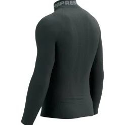 Compressport Laufbekleidung|Shirts, Hemden & Longsleeves-- 3D Thermo Half Zip L/S Top - Laufshirt Black