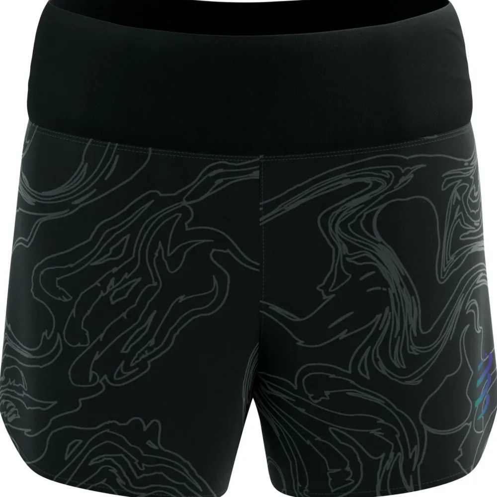 Compressport - Women's Performance Short Aurora - Laufshorts Black / Aurora Camo Print Outlet