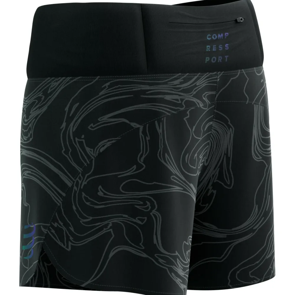 Compressport - Women's Performance Short Aurora - Laufshorts Black / Aurora Camo Print Outlet