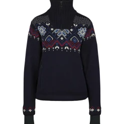 Dale of Norway Wanderbekleidung|Jacken-- Women's Fongen WP Sweater - Wollpullover Navy / Off White / Red Rose / Indigo