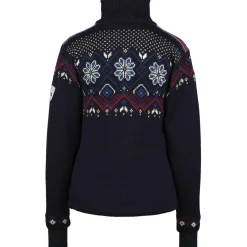Dale of Norway Wanderbekleidung|Jacken-- Women's Fongen WP Sweater - Wollpullover Navy / Off White / Red Rose / Indigo