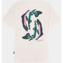 DEDICATED - T-Shirt Stockholm Cut Out Trout - T-Shirt Off-White Clearance