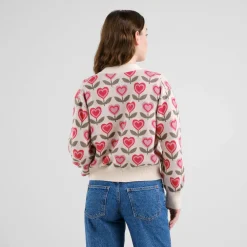 - Woen' Cardigan Kanan ove Fower - Puover < DEDICATED New