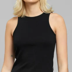 DEDICATED Shirts, Hemden & Longsleeves|Alltagsbekleidung-- Women's Rib Top Valdermarsvik - Top Black