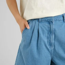DEDICATED - Women's Shorts Djupvik Denim - Shorts Light Blue