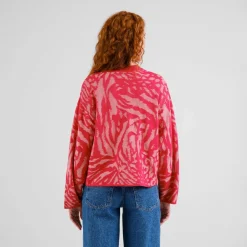 DEDICATED Pullover & Hoodies|Alltagsbekleidung-- Women's Sweater Limhamn Animal - Pullover True Red