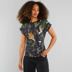 DEDICATED - Women's T-Shirt Visby Secret Garden - T-Shirt Multi Color Discount