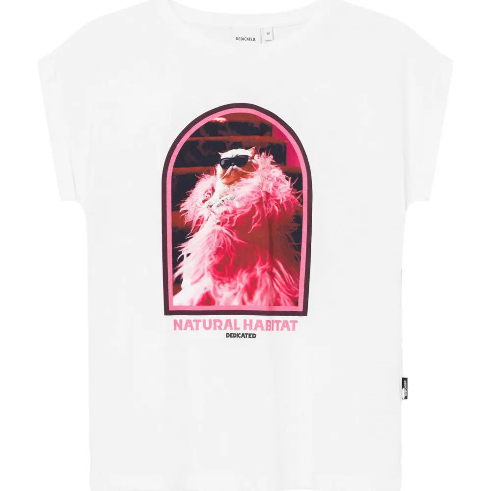 DEDICATED - Women's T-Shirt Visby Natural Habitat - T-Shirt White Clearance