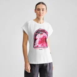 DEDICATED - Women's T-Shirt Visby Natural Habitat - T-Shirt White Clearance
