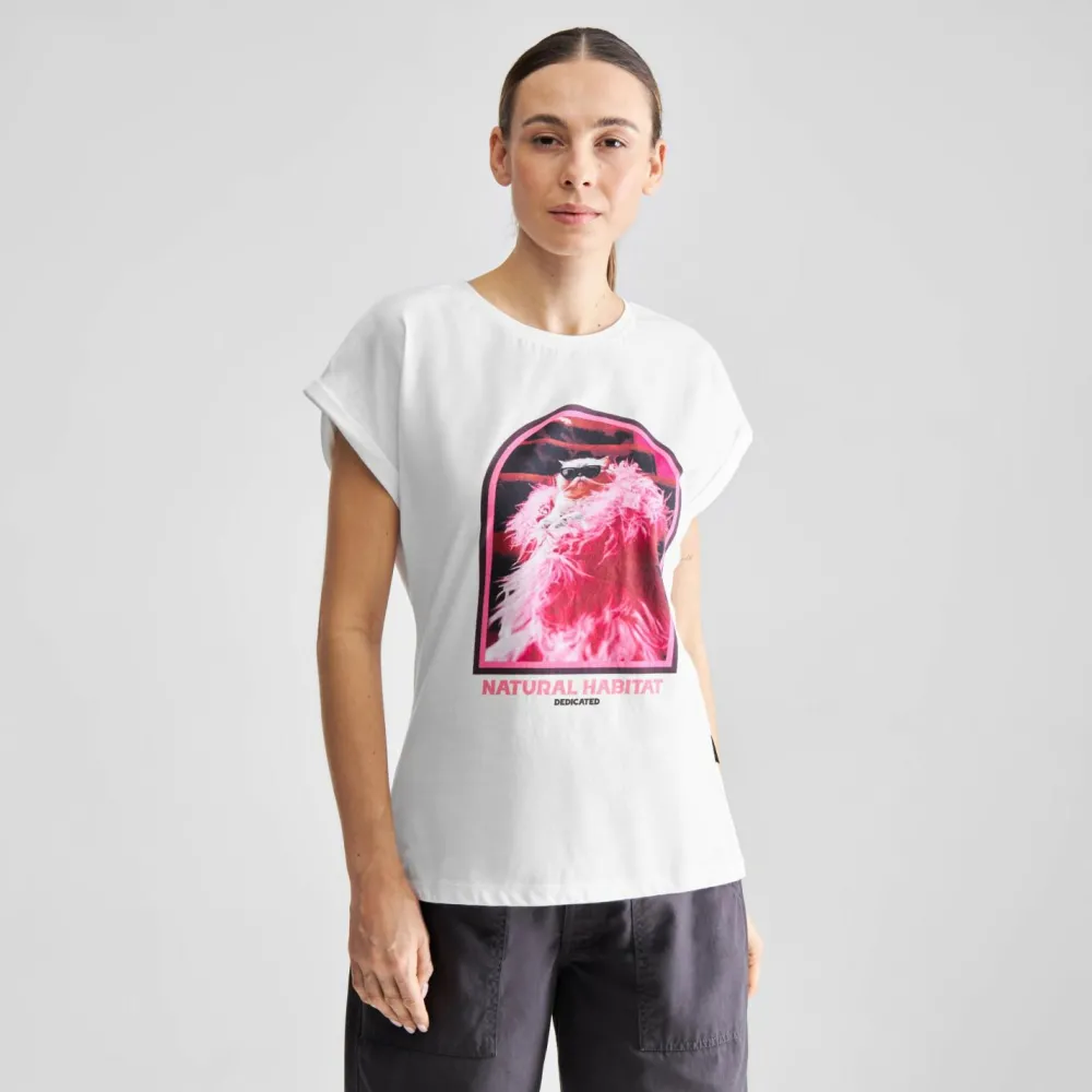 DEDICATED - Women's T-Shirt Visby Natural Habitat - T-Shirt White Clearance