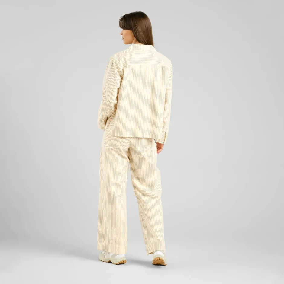 DEDICATED Hosen|Alltagsbekleidung-- Women's Workwear Pants Vara - Freizeithose Work Stripe / Yellow
