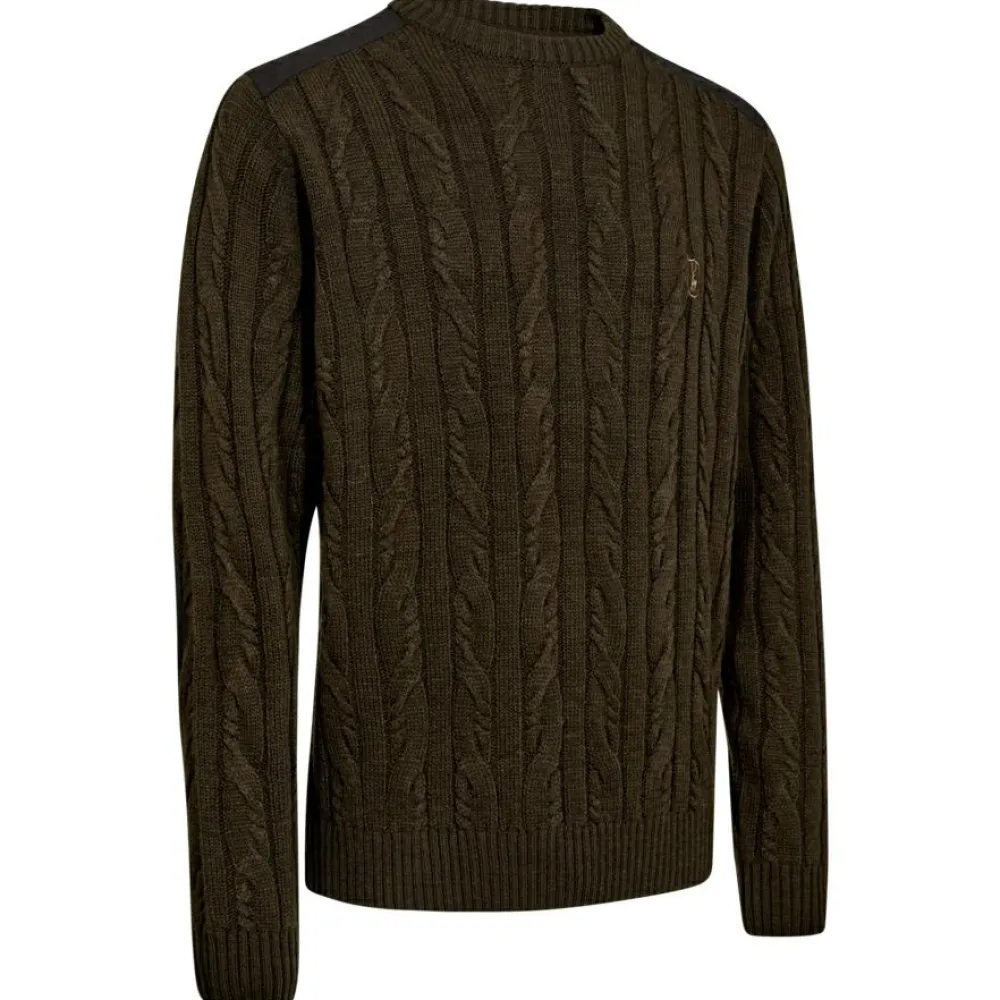 Deerhunter - Randall Knit with Round Neck - Pullover Art Green Clearance