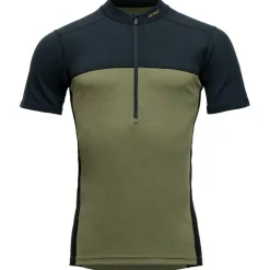 Devold Trekkingbekleidung|Wanderbekleidung-- Lauparen Merino 190 Zip Tee - Merinounterwäsche Ink / Lichen / Black