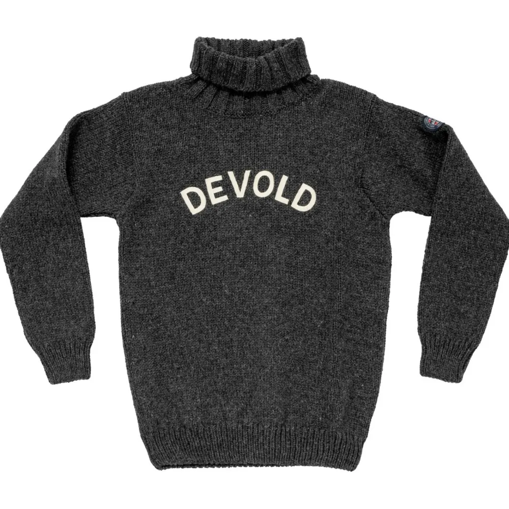 Devold - Nansen Legacy High Neck - Wollpullover Anthracite / Off-White