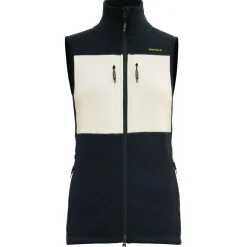 Devold - Women's Egga Grid Merino Vest - Wollweste Ink / Off-White New