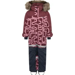 Didriksons Skibekleidung-- Kid's Bjärven PR Cover 2 - Overall Path S Pink