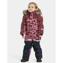 Didriksons Skibekleidung-- Kid's Bjärven PR Cover 2 - Overall Path S Pink
