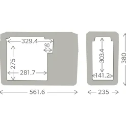 Dometic Outdoor-Küche-- CFF 12 - Kühlbox Slate / Nebelgrau