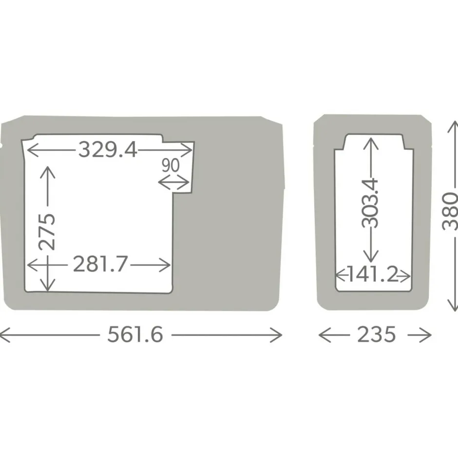 Dometic Outdoor-Küche-- CFF 12 - Kühlbox Slate / Nebelgrau