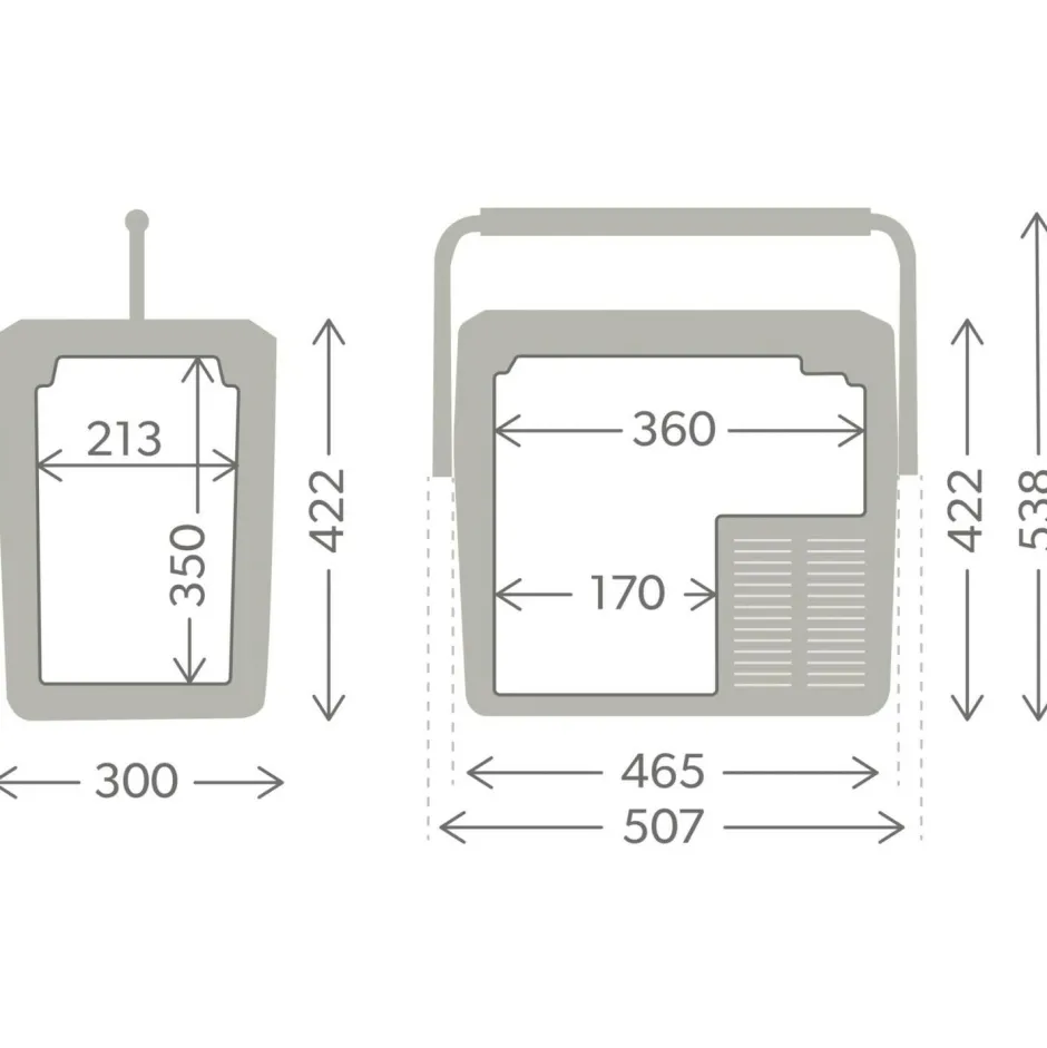 Dometic Outdoor-Küche-- CFF 18 - Kühlbox Slate / Nebelgrau